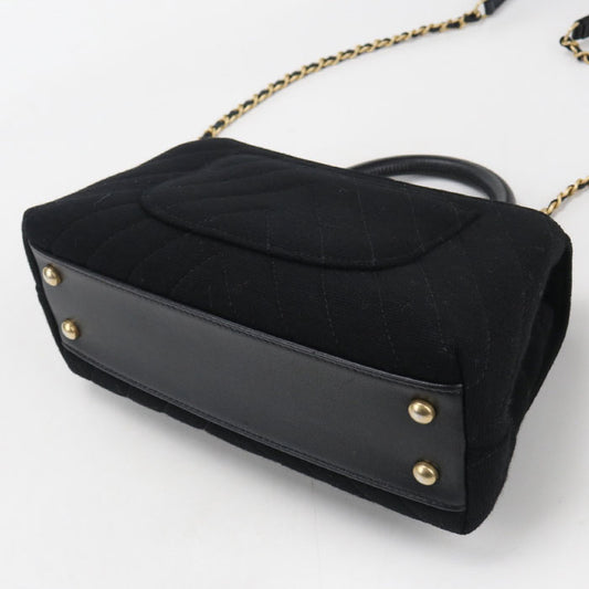 CHANEL 2WAY Chevron Handbag cotton Women