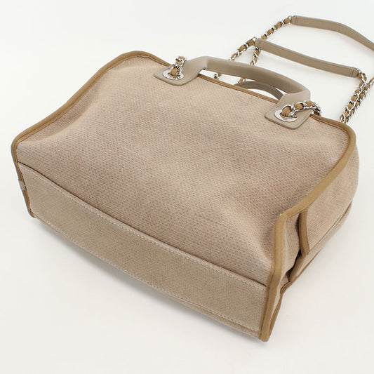 CHANEL Bowling bag 2WAY Deauville Handbag canvas 20850403 Women