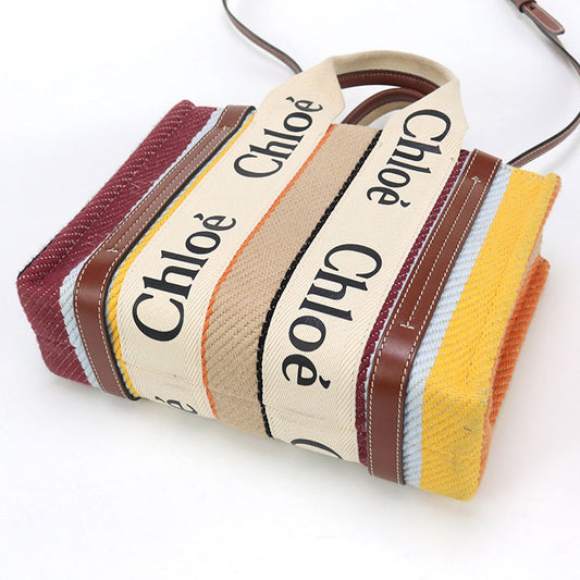 CHLOE Small 2WAY Woody Tote Bag canvas Women