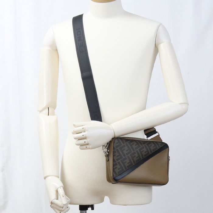 FENDI Camera case Diagonal 7M.0286 Shoulder Bag leather/PVC mens