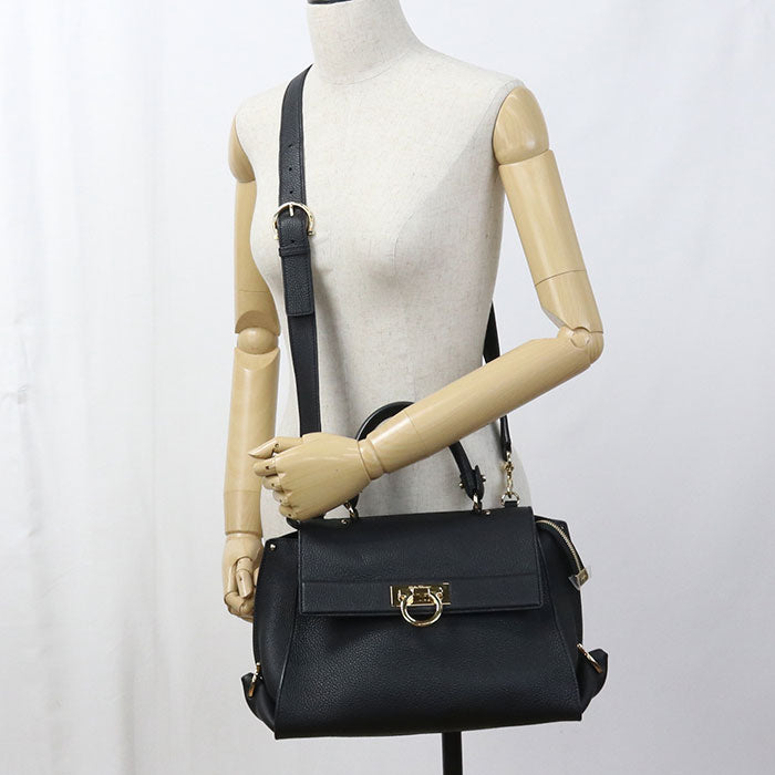 FERRAGAMO 2WAY Gancini 21 E530 Handbag Calfskin Women