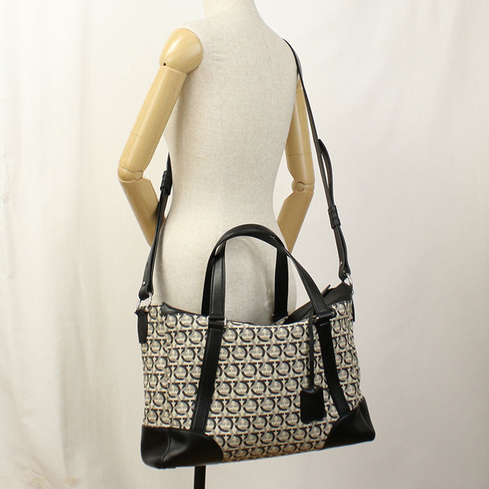 FERRAGAMO 2WAY Gancini 24 A187 Boston bag / Jacquard Women