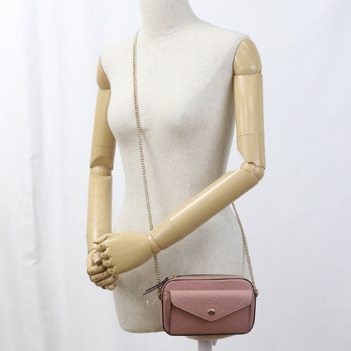 GUCCI ChainShoulder Bag Jumbo GG 781554 Diagonal shoulder bag leather Women