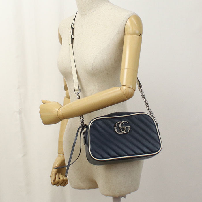 GUCCI Small camera bag GG Marmont 447632 Diagonal Shoulder bag leather Women