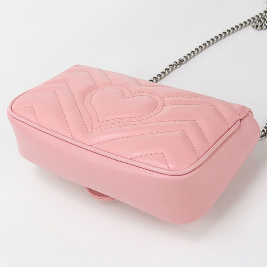 GUCCI mini GG Marmont 476433 Diagonal shoulder bag Shoulder Bag leather Women