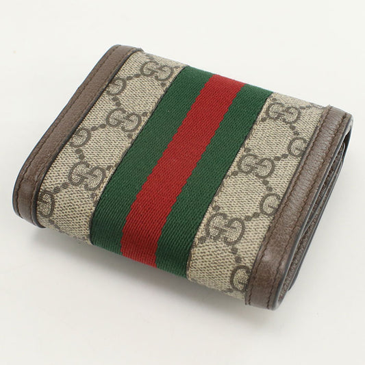 GUCCI GG Card Case wallet Ofidia 598662 Folded wallet PVC/leather Women
