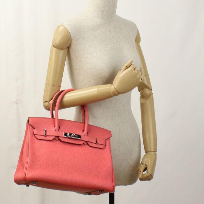 HERMES Birkin 30 Handbag Togo Rose azare Women