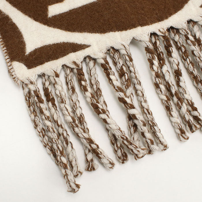 LOUIS VUITTON Scarf / LV medallion Flight mode M79215 Scarf wool IS3233 Women