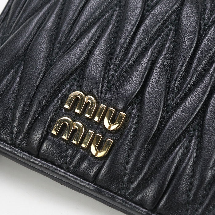 MIUMIU(OUTLET) Materasse 5MV204 AFPP F0002 Bifold Wallet leather Women