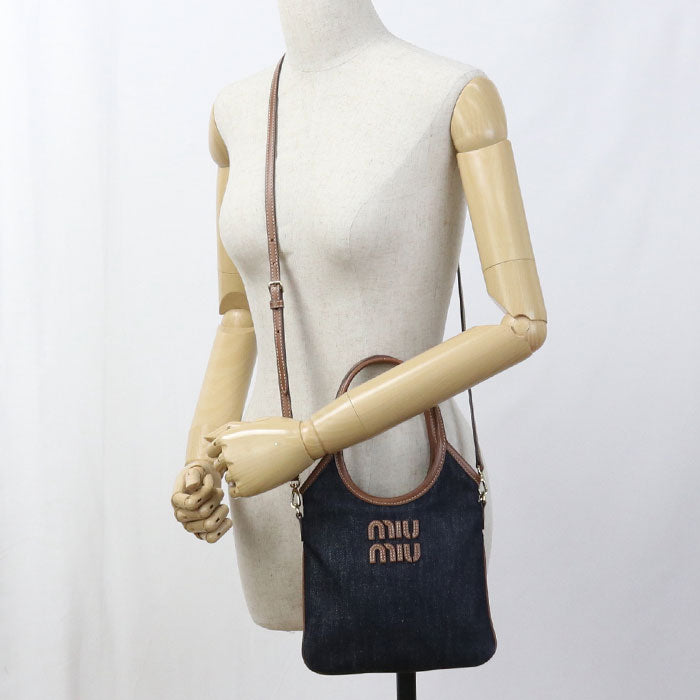 MIUMIU Mini 2WAY Ivy 5BA281 Shoulder bag denim Women