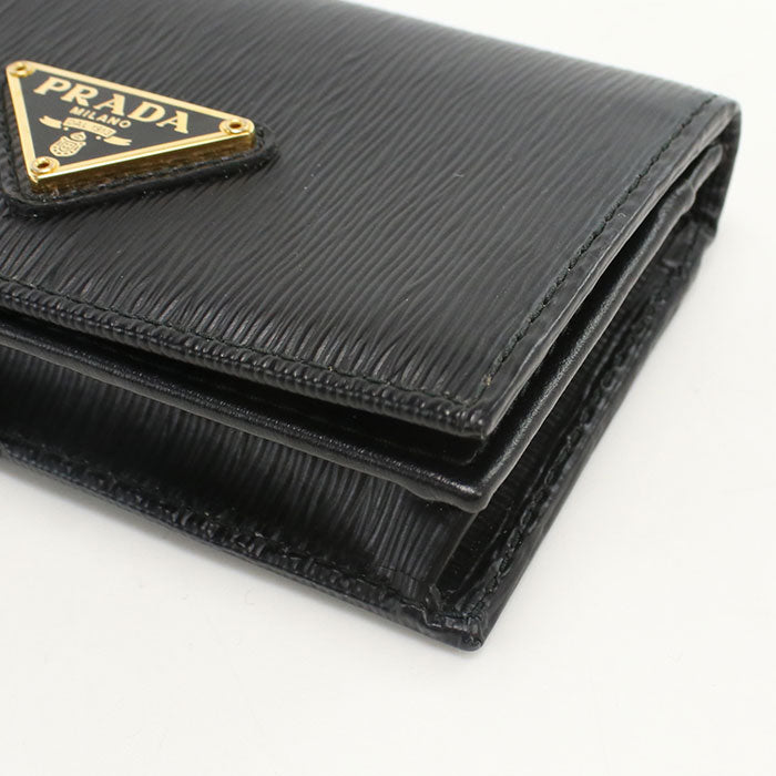 PRADA Triangle Card Case 1MC122 name card holder Calfskin Women