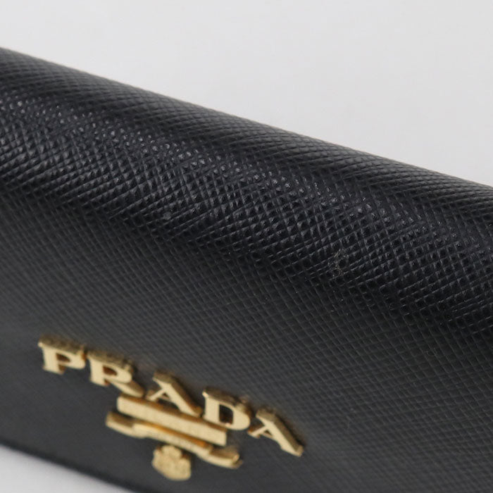 PRADA Safiano leather name card holder Calfskin Women's