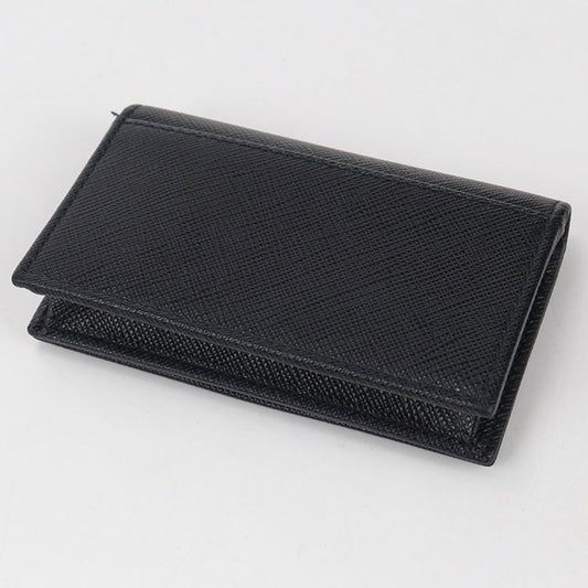 PRADA Safiano leather name card holder Calfskin Women's