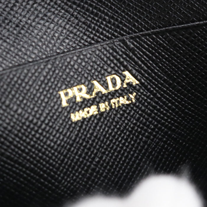 PRADA Safiano leather name card holder Calfskin Women's