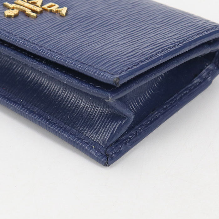 PRADA Safiano leather name card holder Calfskin Women's