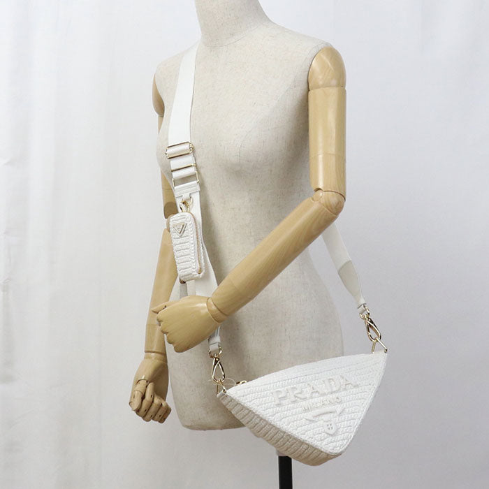 PRADA 1BH190 Diagonal shoulder bag Raffia Women