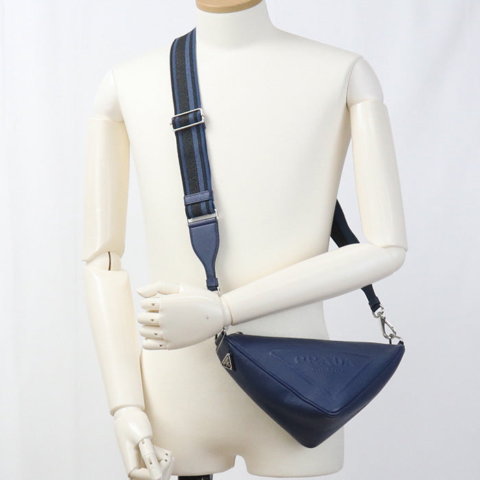 PRADA Triangle 2VH155 Diagonal shoulder bag leather mens