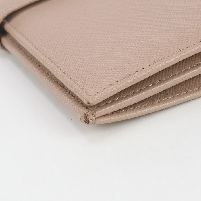 PRADA PR93636 Long wallet with double fold coin purse/Saffiano leather wallet Women