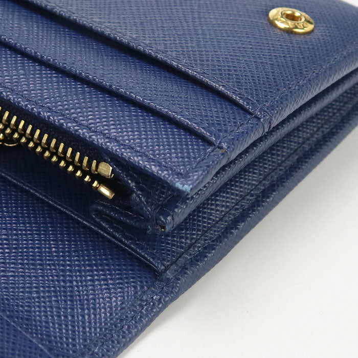PRADA PR94540 Long wallet with double fold coin purse/Saffiano leather wallet Women
