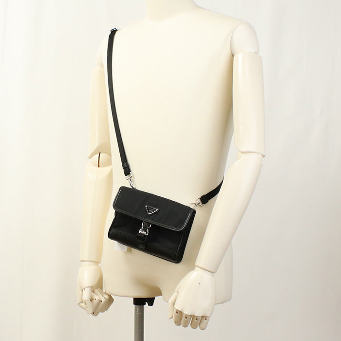 PRADA 2ZH108 Diagonal shoulder bag Nylon/Safiano leather mens