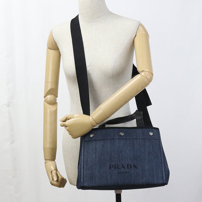 PRADA 2WAY 1BG311 2BBV FOKF5 Tote Bag denim Women