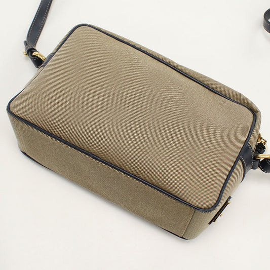 PRADA Logo jacquard 1BH089 Diagonal shoulder bag canvas/leather Women