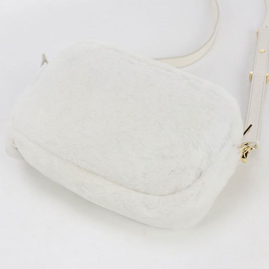 PRADA 1BH192 2EC9 F0009 Diagonal shoulder bag Fake fur/fur/leather Women