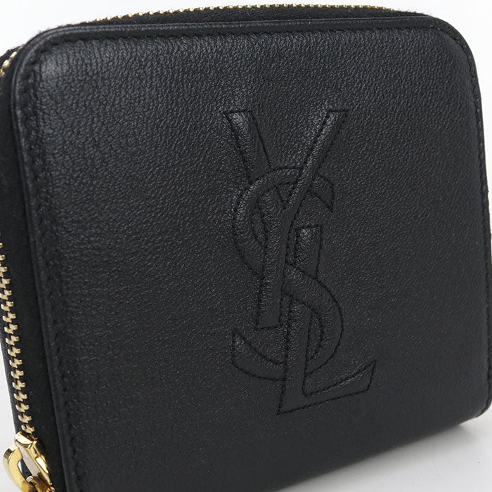 SAINT LAURENT Compact zip wallet 568985 Folded wallet leather Women