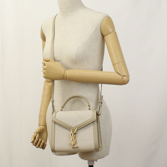 SAINT LAURENT 2WAY Cassandra 623930 Handbag canvas/leather Women