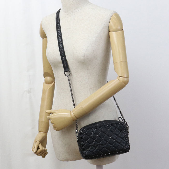 Valentino Chain Studs Diagonal shoulder bag Shoulder Bag Calfskin Women's