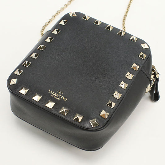 Valentino ChainShoulder Bag Rock studs Diagonal shoulder bag Shoulder Bag leather Women