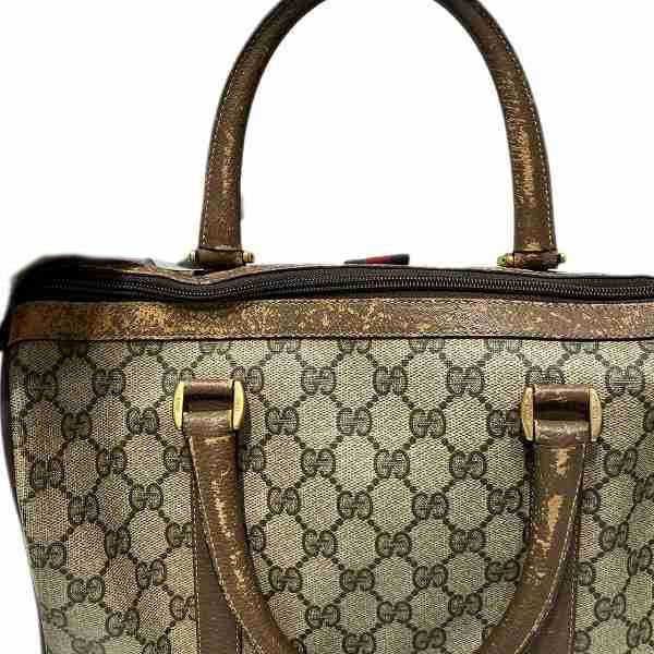 GUCCI Authentic Vintage Sherry Line 116.02.007 Bag Handbag Boston Bag