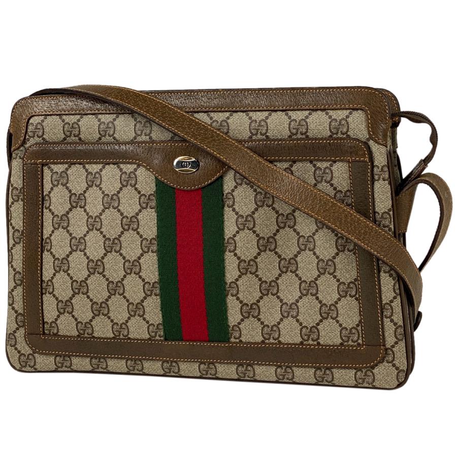 GUCCI Authentic Vintage GG Pattern Shoulder Bag 90402013 Shoulder Bag Coated Canvas Beige Brown