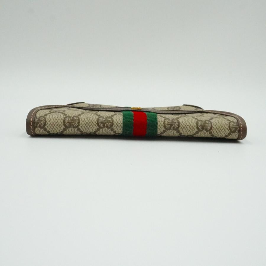 GUCCI Authentic Vintage Sherry Line Pouch Clutch Bag GG Supreme Pouch PVC Canvas