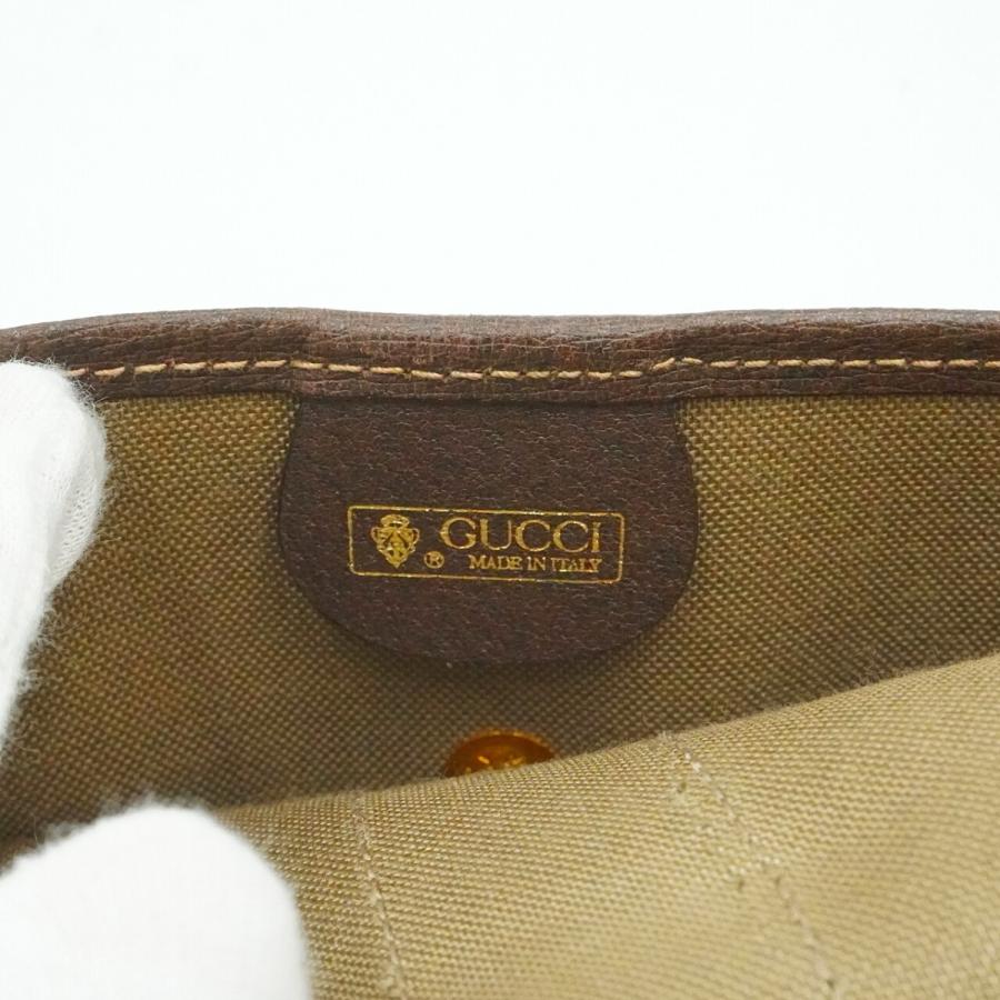 GUCCI Authentic Vintage Sherry Line Pouch Clutch Bag GG Supreme Pouch PVC Canvas