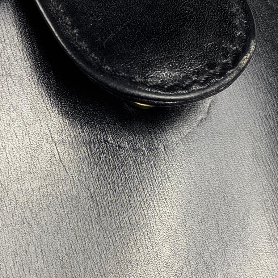 GUCCI Authentische Vintage Logo Umhängetasche Leder Schwarz