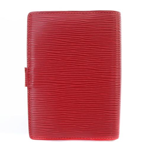 LOUIS VUITTON Authentisches Vintage-Agenda-Cover aus Epi-Leder mit Logo, Rot, R20057