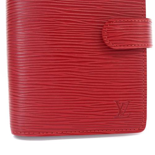 LOUIS VUITTON Authentisches Vintage-Agenda-Cover aus Epi-Leder mit Logo, Rot, R20057