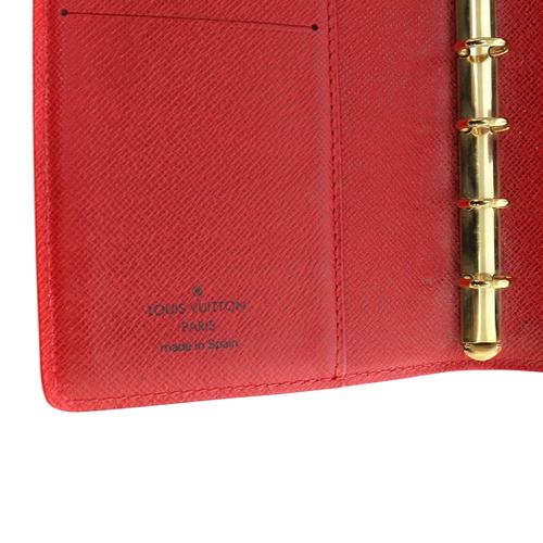 LOUIS VUITTON Authentisches Vintage-Agenda-Cover aus Epi-Leder mit Logo, Rot, R20057