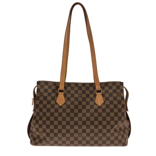 LOUIS VUITTON Authentic Vintage Shoulder Bag Damier Columbine N99037 Ebene Damier Canvas