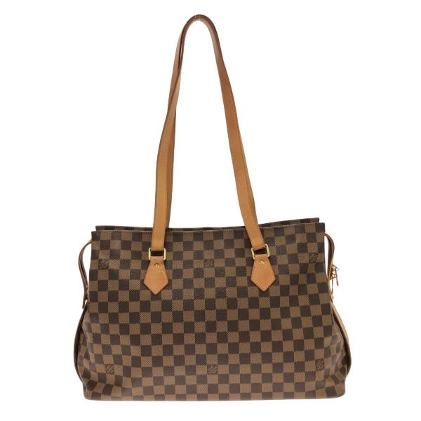 LOUIS VUITTON Authentische Vintage Umhängetasche Damier Columbine N99037 Ebene Damier Canvas