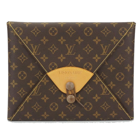 LOUIS VUITTON Authentische Vintage M99045 Visionaire No18 100. Jahrestag 2500 Limitierte Monogramm Braune Clutch Unbenutzt