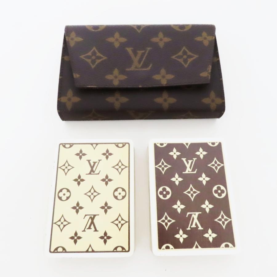 LOUIS VUITTON Authentic Vintage Monogram Case with Playing Cards Card Game