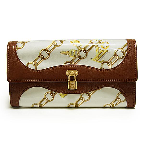 LOUIS VUITTON Authentic Vintage Monogram Charm Pochette Porte Monnaie M95170 Flap Long Wallet Padlock/Cadenas Design