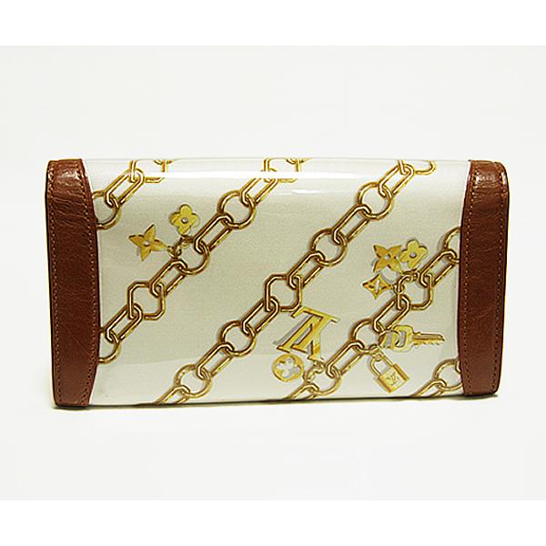 LOUIS VUITTON Authentic Vintage Monogram Charm Pochette Porte Monnaie M95170 Flap Long Wallet Padlock/Cadenas Design