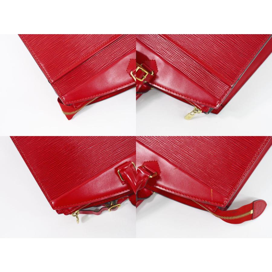 LOUIS VUITTON Authentic Vintage LV Riviera Epi Leather Handbag Castilian Red M48187