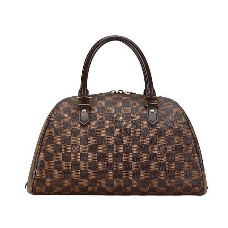 LOUIS VUITTON Authentic Vintage Damier Ribera MM Handbag Mini Boston Bag N41434 Brown