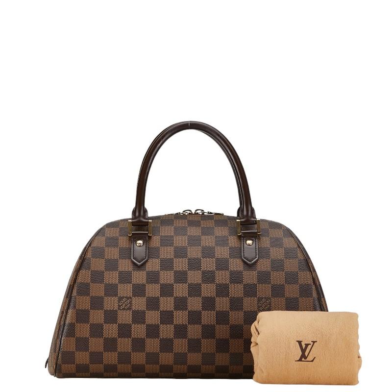 LOUIS VUITTON Authentic Vintage Damier Ribera MM Handbag Mini Boston Bag N41434 Brown