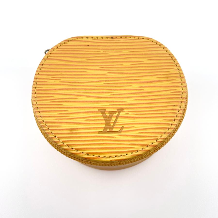 LOUIS VUITTON Authentic Vintage Epi Yellow Jewelry Case Bijoux Case M48229