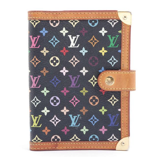 LOUIS VUITTON Authentische Vintage Agenda PM Notizbuchhülle System Notizbuch R20895 Schwarz Braun Mehrfarbig